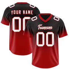 Black Red Gradient Outdoor Authentic Football Jersey