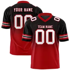 Black Red Gradient Outdoor Flag Football Jersey