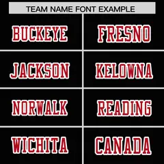 Black Red Gradient Side Pattern Authentic Football Jersey 3