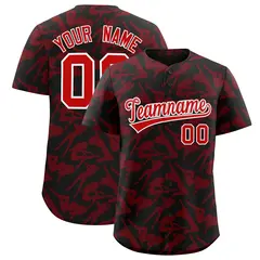 Black Red Graffiti Pattern Baseball Jersey 1