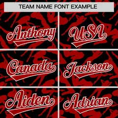 Black Red Graffiti Pattern Baseball Jersey 3