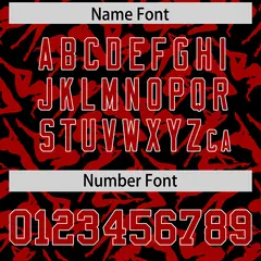 Black Red Graffiti Pattern Baseball Jersey 4