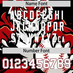 Black Red Gray Full-Snap Tiger Graffiti Baseball Jersey 7