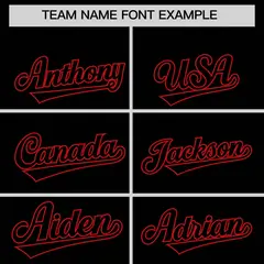 Black Red Grid Blur Pattern Authentic Baseball Jersey 3