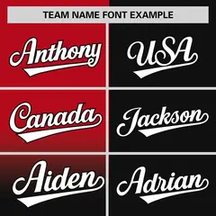 Black Red Half Gradient Authentic Baseball Jersey 3