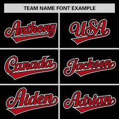 Black Red Half Stripe Authentic Baseball Jersey 3