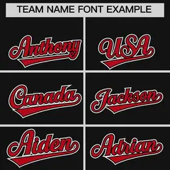 Black Red Ice Cream Helmet Pattern Hockey Jersey 3