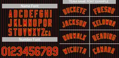 Black Red-Orange Stripe Authentic Fashion Baseball Jersey 3