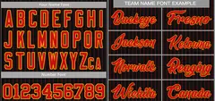 Black Red-Orange Stripe Authentic Fashion Baseball Jersey 3