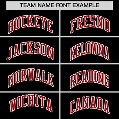 Black Red Raglan Full-Snap Faux Leather Letterman Jacket 3