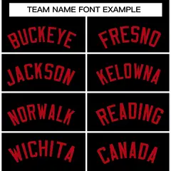 Black Red Raglan Sleeves Varsity Full-Snap Letterman Jacket 3