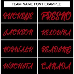 Black Red Raglan Sleeves Varsity Full-Snap Letterman Jacket 5