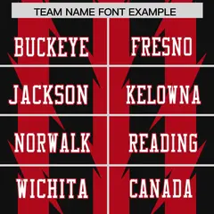 Black Red Razr Stripe Graffiti Pattern Flag Football Jersey 3