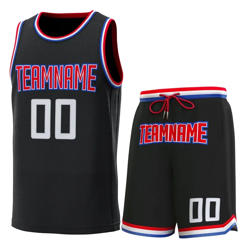 Black Red-Royal Classic Sets Basketball Jersey
