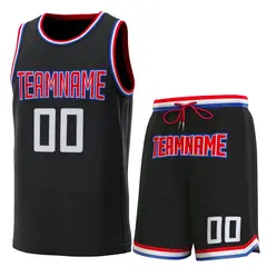 Black Red-Royal Classic Sets Basketball Jersey 1