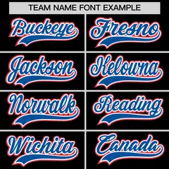 Black Red Royal Classic Style Sports Baseball Jersey 3