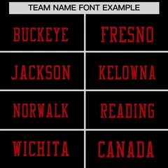 Black Red Sequin Lettering Breathable Football Jersey 3