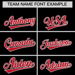 Black Red Side Camo Baseball Jersey 3