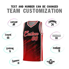 Black Red Splash Lightweight Basketball Kit 4
