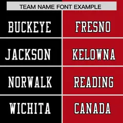 Black Red Split Two Tone Authentic Football Jersey 3