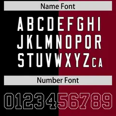 Black Red Split Two Tone Authentic Football Jersey 4