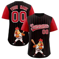 Black Red Stripe Animals Graffiti Raglan Baseball Jersey 1