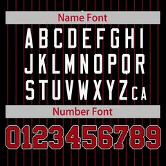 Black Red Stripe Full Button Authentic Baseball Jersey 4