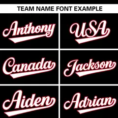 Black Red Stripe Raglan Sleeves Authentic Baseball Jersey 3