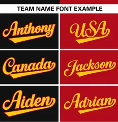 Black Red Stripe-Solid Combo Authentic Baseball Jersey 3
