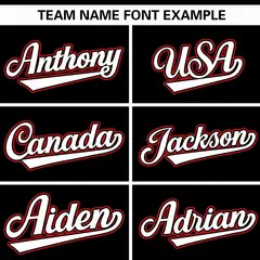 Black Red Thick Stripe Authentic Baseball Jersey 3