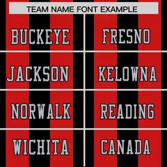 Black Red Thick Stripe Authentic Football Jersey 3