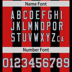 Black Red Thick Stripe Authentic Football Jersey 4