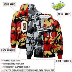 Black Red Two Tone Full-Snap Varsity Letterman Jacket Hoodie 4