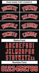 Black Red-White Classic Basketball Jersey 3