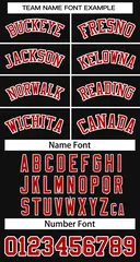 Black Red-White Classic Basketball Jersey 3