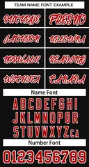 Black Red-White Classic Basketball Jersey 3