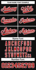 Black Red-White Classic Basketball Jersey 3