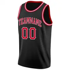 Black Red-White Classic Breathable Basketball Jersey 6