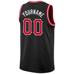 Black Red-White Classic Breathable Basketball Jersey 7