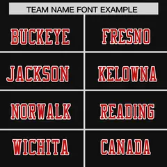 Black Red-White Classic Football Jersey 3
