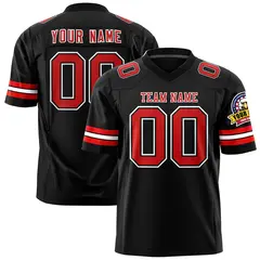 Black Red-White Classic Football Jersey 1