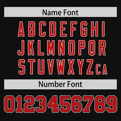 Black Red-White Classic Football Jersey 4