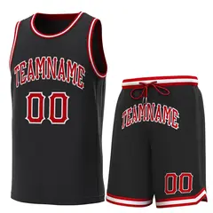 Black Red-White Classic Sets Basketball Jersey 1