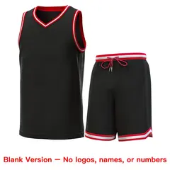 Black Red-White Classic Sets Basketball Jersey 2