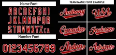 Black Red-White Classic Style Authentic Baseball Jersey 3