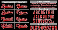 Black Red-White Classic Style Authentic Baseball Jersey 3
