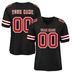 Black Red-White Classic Style Authentic Football Jersey