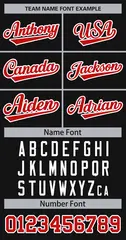 Black Red-White Classic Style Hockey Jersey 3
