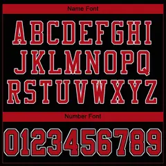 Black Red-White Classic Style Mesh Authentic Football Jersey 7