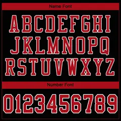 Black Red-White Classic Style Mesh Authentic Football Jersey 3